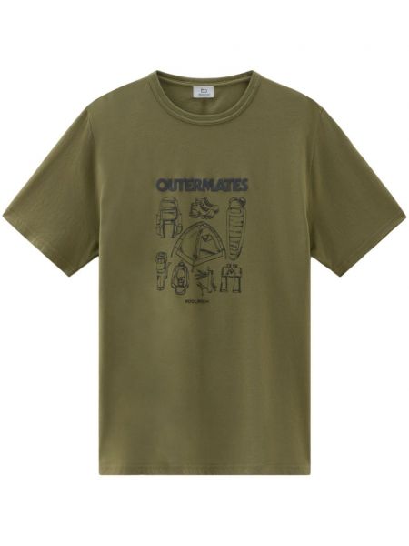 Kokvilnas t-krekls ar apdruku Woolrich