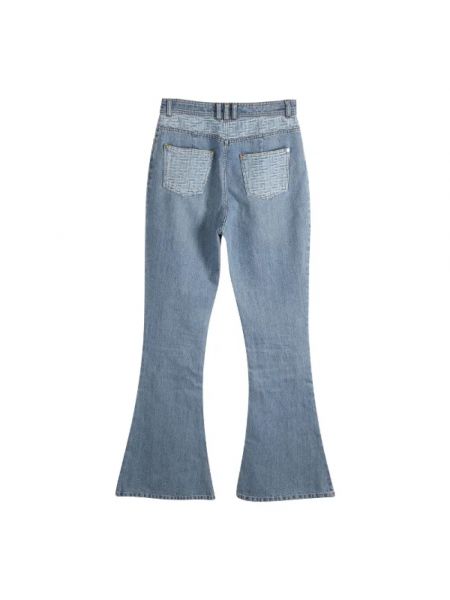 Jeansy bawełniane Balmain Pre-owned niebieskie