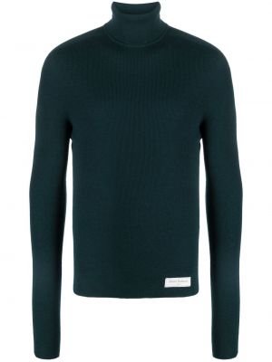 Вълнен пуловер Balmain зелено