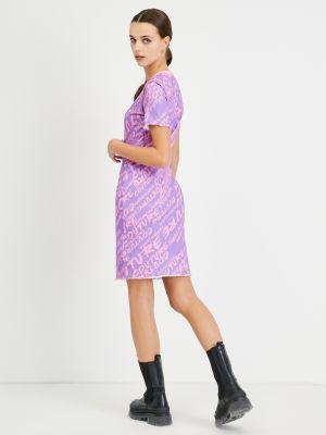 Džínové šaty Versace Jeans Couture fialové