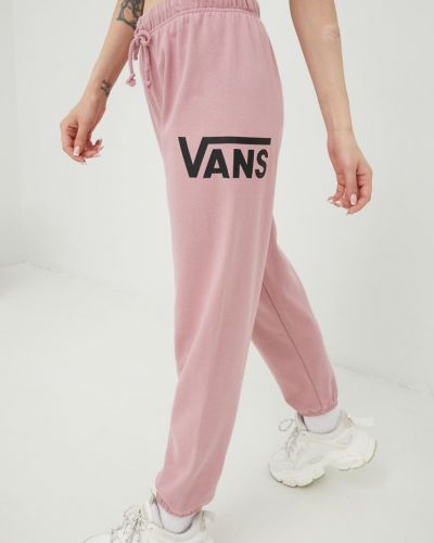 Клинове с принт Vans розово