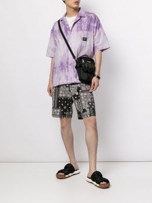 Camisa con estampado manga corta tie dye Five Cm violeta