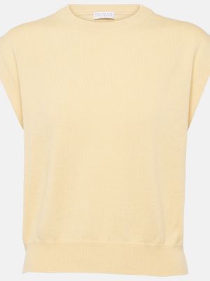 Кашмирен пуловер Brunello Cucinelli жълто