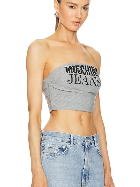 Kırpma üst Moschino Jeans gri