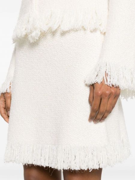 Minigonna di lana di seta Chloé bianco