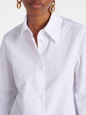 Βαμβακερό πουκάμισο Jil Sander λευκό