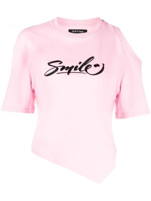 T-krekls ar izšuvumiem Tout A Coup rozā