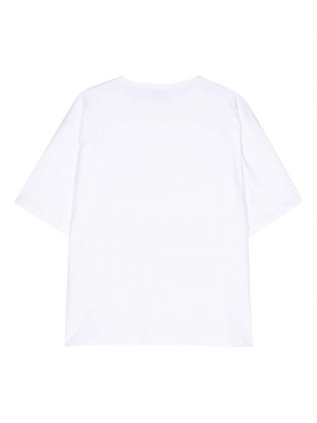 T-shirt en coton à imprimé Société Anonyme blanc