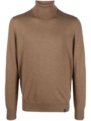 Sweter wełniany Fay brązowy