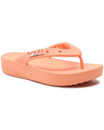Platform talpú flip-flop Crocs narancsszínű