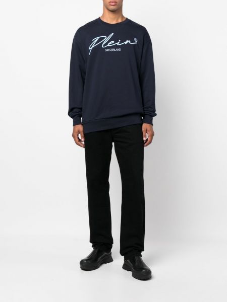 Sweatshirt mit rundem ausschnitt Philipp Plein blau