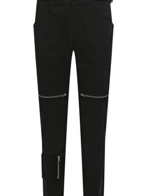 Хлопковые брюки Moschino черные