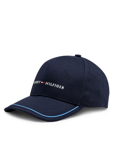 Βαμβακερό καπέλο Tommy Hilfiger μπλε