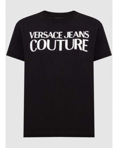 Футболка з логотипом Versace Jeans Couture, чорна