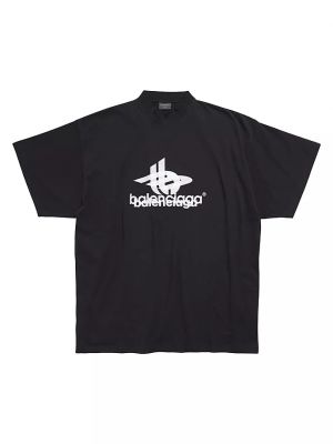 Многослойная спортивная футболка оверсайз Balenciaga черный