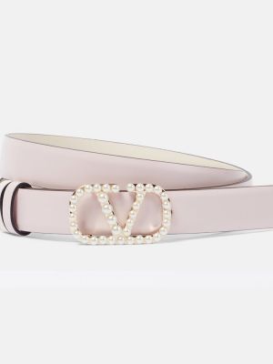 Cintura di pelle reversibile Valentino Garavani rosa