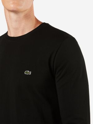 Tričko s dlhými rukávmi Lacoste čierna