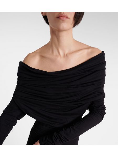 Sukienka długa z dżerseju Entire Studios czarna