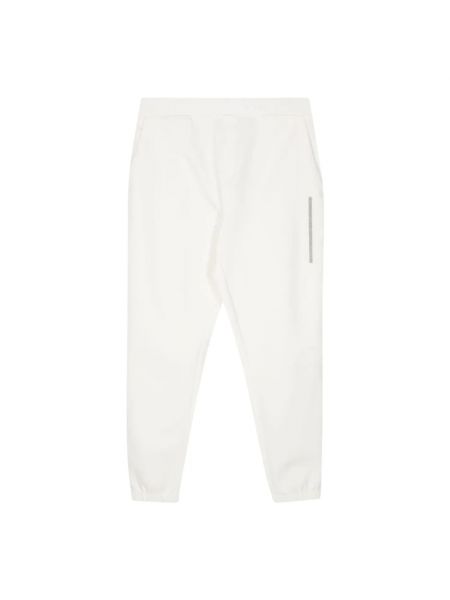 Spodnie sportowe w jednolitym kolorze Calvin Klein białe