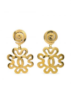 Kolczyki w kwiatki Chanel Pre-owned złote