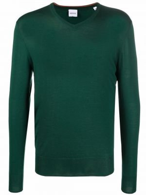 Maglione con scollo a v Aspesi verde