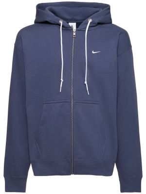 Sudadera con capucha de algodón Nike azul