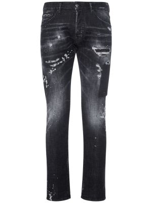 Bavlněné džíny Dsquared2 černé