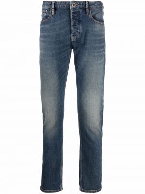 Jeans skinny taille basse slim Emporio Armani bleu