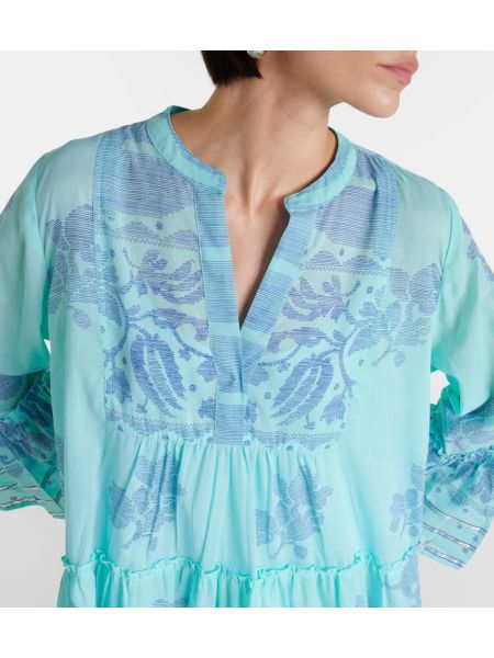 Kleid aus baumwoll mit print Juliet Dunn blau