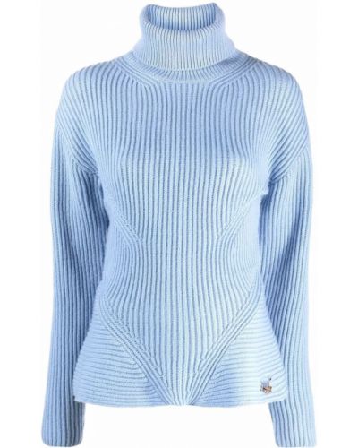 Jersey de cuello vuelto de tela jersey Elisabetta Franchi azul