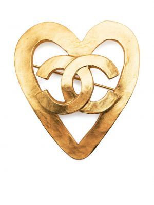 Broša ar sirsniņām Chanel Pre-owned zelts
