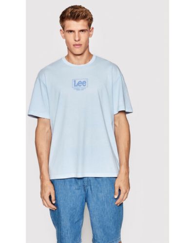 T-shirt large Lee bleu