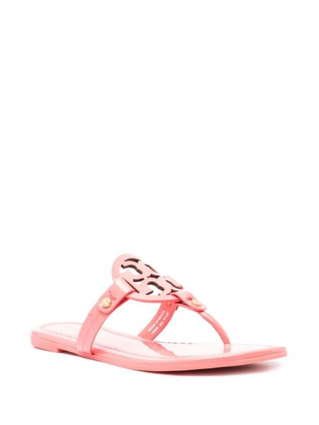 Kožené sandály Tory Burch růžové