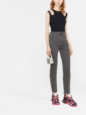 Jeans skinny avec imprimé slogan à imprimé Off-white