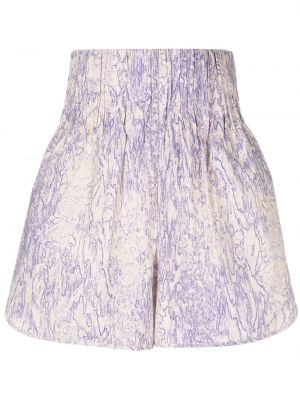 Shorts taille haute plissées Remain violet