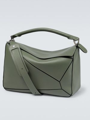 Δερμάτινη τσάντα χιαστί Loewe πράσινο