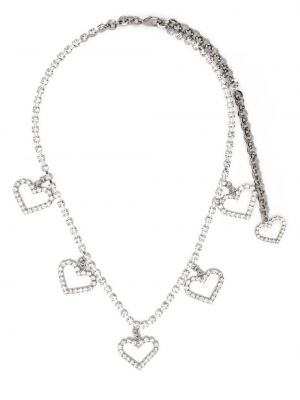 Ogrlica s kristali z vzorcem srca Alessandra Rich srebrna