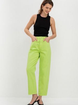 Прямые джинсы Savage зеленые