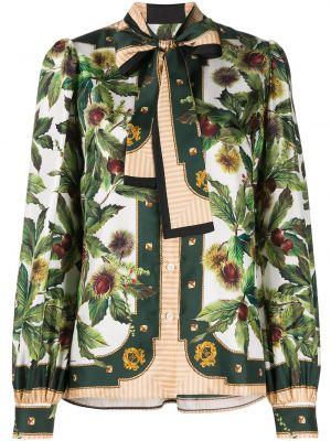 Blusa de flores con estampado Dolce & Gabbana verde
