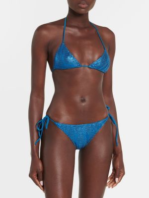 Jacquard low waist bikini Missoni Mare blau