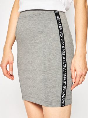 Traper suknja od jersey Calvin Klein Jeans siva