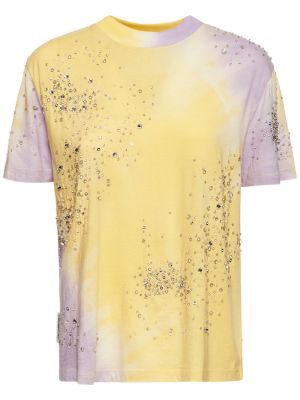 Тениска от джърси с tie-dye ефект Des Phemmes жълто