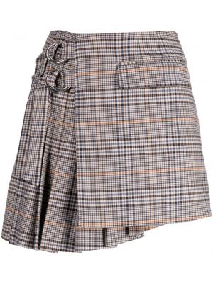 Plisované kostkované mini sukně Dondup