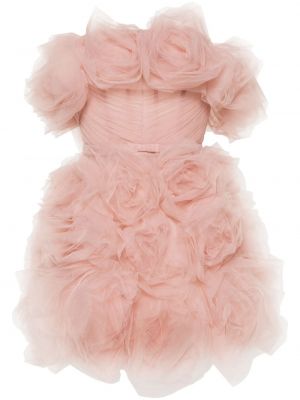 Sukienka mini w kwiatki Ana Radu różowa