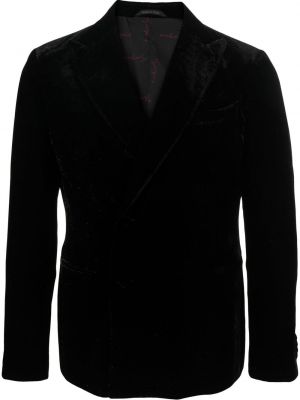 Fløyel lang blazer Giorgio Armani svart