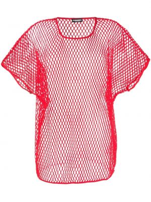 Βαμβακερή μπλούζα Dsquared2 κόκκινο