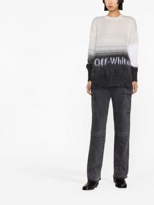 Sweter z nadrukiem gradientowy Off-white
