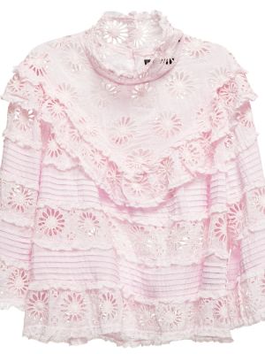 Шовкова блузка Isabel Marant, рожева