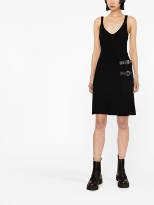 Sukienka mini na sprzączkę Moschino czarna