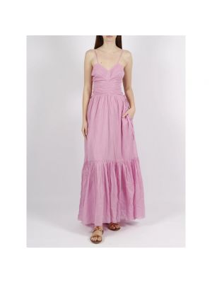 Sukienka długa Isabel Marant Etoile różowa